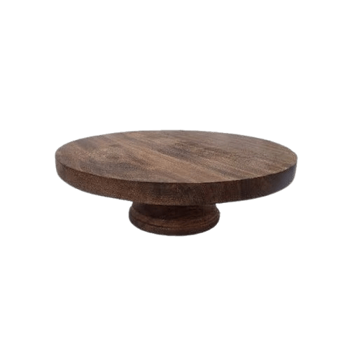 WOOD CAKE STAND ROUND (NATURAL)